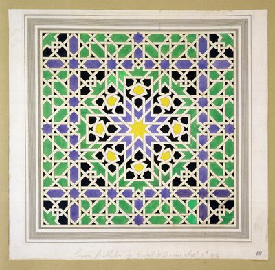 Mosaic design from the Alhambra, from 